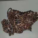 SHENHE Women's Leopard Print Cami Tops Lace Bow Crop Camisole Going Out Spaghetti Strap Tank Top XS