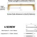 10 Pack 6-1/4 Inch(160mm) Cabinet Pulls Champagne Bronze Kitchen Cabinet Pulls Drawer Pulls Solid Cabinet Hardware