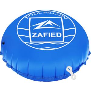 8' x 8' Air Pool Pillow for Above Ground Swimming Pool Covers, Pool Pillows for Closing Winter, Heavy-Duty Cold Resistant Vinyl Material Air Poolpillow, Rope Included (Blue)