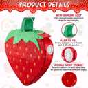 Sotiff 17" Strawberry Piñata Summer Fruit Piñata for Strawberry Birthday Party Summer Fruit Themed Party Game Supplies with Stick Eye Mask Confetti