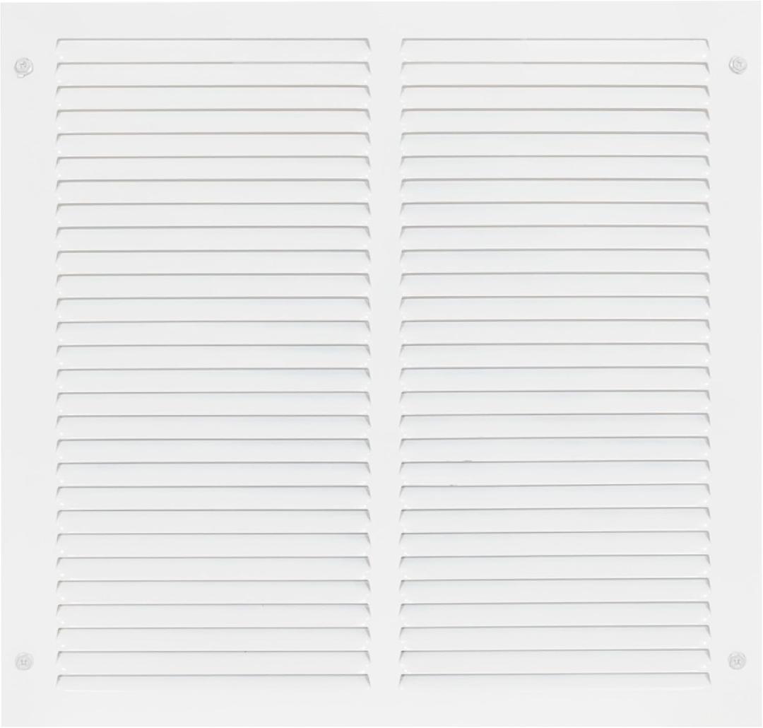 EZ-FLO 16 x 16 Inch (Duct Opening) Return Air Vent Cover for Wall or Ceiling, Solid Steel Return Air Grille, HVAC Vent Cover, White, 61641