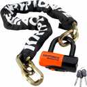 Kryptonite New York 1210 Bike Chain Lock, 3.25 Feet Long Heavy Duty Anti-Theft Sold Secure Gold Bicycle Chain Lock with Evolution Disc Lock and Keys for Ultimate Security E-Bike, Motorcycle, Scooter