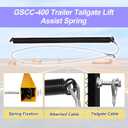 GSCC-400 Spring Cable and Chain Assembly,Trailer Tailgate Lift Assist Replacement Spring,Include Little Spring and Big Spring