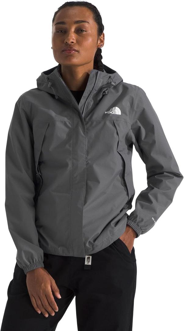 THE NORTH FACE Womens Antora Waterproof Breathable Rain Coat, Smoked Pearl, Medium