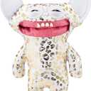 Gold Fuggs by ZURU Funny Ugly Monster, Plush, Collectible, Toy (Grin Grin - Leopard Fleece with Gold foil Print)