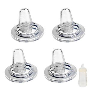 Sippy Spout Nipples for Mam Baby Bottles, Transition Straw Sippy Cup 100% Food Grade Silicone Soft Nipple, 6m+, Pack of 4