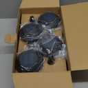 GIGALUMI 8 Pack Solar Pathway Lights, Solar Garden Lights Outdoor Warm White, Waterproof Led Path Lights for Yard, Patio, Landscape, Walkway (Black)