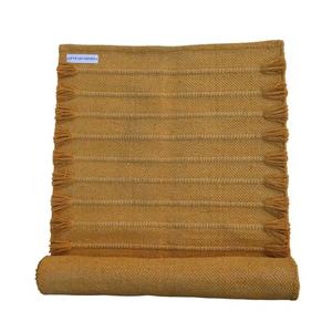 Jaipur art & Rugs Organic Cotton Yoga Mat - Eco-Friendly Hand-Woven Rug - Non Slip & Thick (24”x72”x5mm) for Everyday Fitness at Home - Comfortable Extra-Long (Yellow)