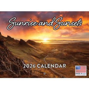 Sunrise and Sunset Calendar 2026 Monthly Wall Calender 12 Month | American Made In The USA