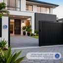 1300lbs Solar Sliding Gate Opener Chain Drive with Built-in Backup Battery, WiFi Remote Control, IR Sensor, Keypad, Automatic Gate Motor, Off-Grid Operation with Solar Panel, 280w
