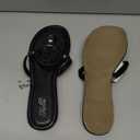 katliu Women's Flat Sandals Flip Flop Sandals Comfortable Dressy Thong Sandals (Black,Size 9)