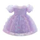 IDOPIP Toddler Baby Girls Rainbow Butterfly Tutu Dress Princess Butterfly 1st Birthday Party Dresses Pageant Tulle V-Back Flower Girl Wedding First Communion Gown Purple - 3D Butterfly 12-18 Months (Purple)