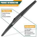 Windshield Wiper Blades Replacement for Lexus RX400h 2006-2008 RX350 2007-2009 RX330 2004-2006,Original Equipment Replacement Front Rear Wiper Blade Set - 26" 22" 14" (Set of 3)