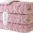 Heated Blanket-Electric Blanket 50"x60" Soft Heated Throw Blanket with 5 Heating Levels & 3 Hours auto-Off,Machine Washable(Pink