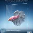 Fish Tank Kit,3.5 Gallon Small Aquarium,Ultra-Clear Nano Aquarium,Betta Fish Tank,Suitable for Small Fish Tank,Aquarium Starter kit,Desktop Fish Tank (Black Background)