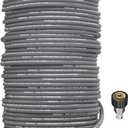Pressure Washer Hose 150ft, 4200PSI 1/4 Inch Kink Resistant Power Washer Extension Hose, Flexible Heavy Duty Replacement Hose, Compatible with M22 14mm Fittings, High Tensile Wire Braid