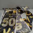 50th Birthday Party Banner Lighted Decorations for Women Men 50 Year Old Lighted Door Banners Black Gold Cheers to 50 Years Birthday Party Supplies Porch Sign with LED Light for Outside Light Decor