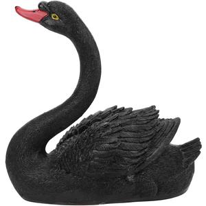 Floating Fake Swans, Simulation Swan Float Freely Black Lifelike for Decoration for Garden Courtyard