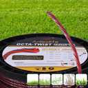 A ANLEOLIFE 3-Pound Heavy Duty Octa-Twist .155-Inch-by-379-ft Trimmer Line Spool,OTRIXT Co-Extruded Multi-Edge Spiral Weed Eater String, Red