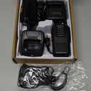 Pxton Walkie Talkies Long Range for Adults with Earpieces,16 Channel Walky Talky Rechargeable Handheld Two Way Radios with Flashlight Li-ion Battery and Charger, 4 Pack