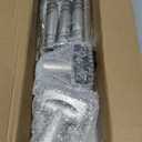 Brushed Nickel Curved Shower Curtain Rod 33-78 Inches Adjustable Splicing Design Curved Shower Rods Round Shower Curtain Rod Rust Proof Stainless Steel Curved Shower Rods For Bathroom Need to Drill (35-76")