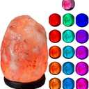 3.5lb Remote Salt Himalayan Salt Lamp 16 Colors, Natural Crystal Salt Rock Lamp Hand Carved Night Lights, USB Salt Crystal Lamp Remote Control Salt Lamp for Home Decor and Gift (3.5lb)