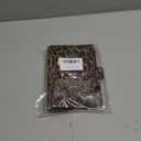 A6 Refillable 6 Ring Faux Leather Budget Binder,Mini Notebook Binder Cover for A6 Filler Paper,Loose Leaf Personal Planner Cover with Magnetic Buckle Closure (Leopard)