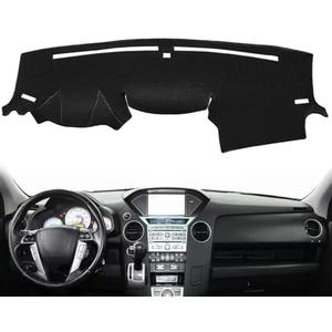 Dash Cover Mat Custom Fit for Honda Pilot Dashboard Cover Cap Pad Carpet Protector F207 (Black)