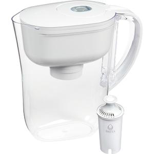 Brita Metro Water Filter Pitcher with SmartLight Change Indicator, BPA-Free, Replaces 1,800 Plastic Water Bottles a Year, Lasts Two Months, Includes 1 Filter, Small - 6-Cup Capacity, White Brita Metro Water Filter Pitcher with SmartLight Change Indicator, BPA-Free, Replaces 1,800 Plastic Water Bottles a Year, Lasts Two Months, Includes 1 Filter, Small - 6-Cup Capacity, White