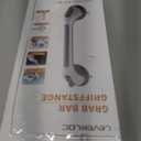 LEVERLOC 2 Pack Shower Grab Bars for Bathtubs and Showers, Easy to Install Suction Shower Handles for Bathroom Removable Handrails for Seniors Elderly Heavy Duty Safety Grip Waterproof Drill Free Gray (16.8 2 Set)