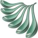 Teal Ceramic Soup Spoons Set of 6, 6.75 inch Ramen & Pho Spoons for Noodles, Stews, Wonton & Dumpling, Dishwasher Safe