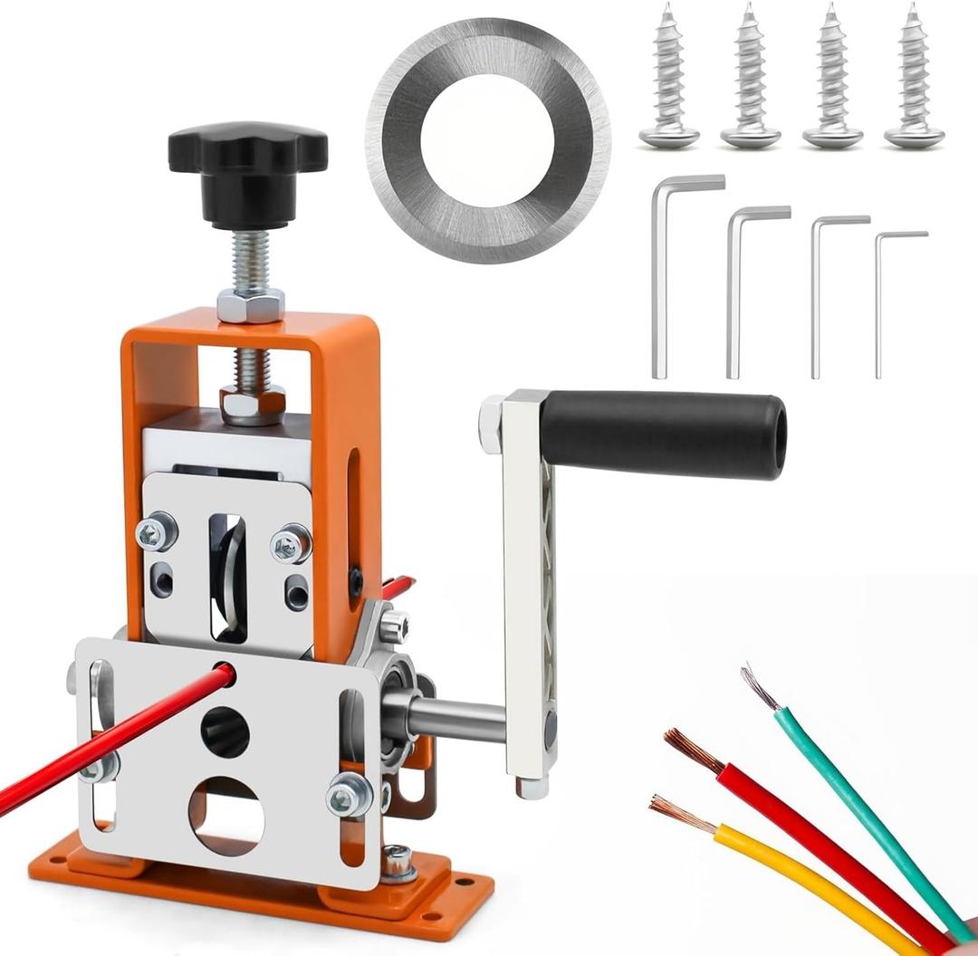 Manual Wire Stripping Machine Gauge Wire 0.06-1 inches,Scrapping Copper Wire Peeler Machine,Drill Powered Hand Crank Wire Stripper Tool for Scrap Copper Recycling
