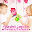 OCHIDO 24Packs Kids Valentines Day Cards with Squeeze Ball Set, Valentines Day Gifts for Kids Classroom Exchange School Prizes, Valentines Party Favors Stretchy Balls Sensory Toys for Girls Boys