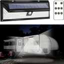 Solar RV Porch Light, RV Motion Sensor Light with Remote Control, Waterproof RV Outdoor Lights for RV Camper Travel Trailer Motorhome