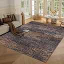 Washable Area Rug - 1/6 Thick - Stain & Water Resistant Non-Slip - Resistant Rug for Living Room, Bedroom, Nursery, Pet & Child Friendly, Vintage Charm Area Rugs (Rust, 3' x 5 ') (3' x 5' (Rectangular), Depth-rust)