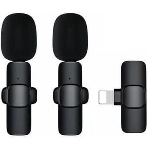 Microphone Wirelessbluetooth Mini Live Streaming Wireless Lavalier Microphone - Noise Reduction, Compatible with Multiple Devices (K1Apple Interface)