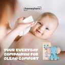 Travel Baby Wipes - Moist Up To 30 Days 16 Resealable Packs of 128, 100% Bamboo, Hypoallergenic, Fragrance & Alcohol-Free, Unscented, Wet Wipes Travel for Sensitive Skin (Sunset Elephant)