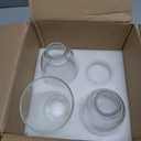 Clear Glass Bell Shade Replacement  1.65" Fitter  Compatible with Chandeliers, Wall Sconces, Vanity & Ceiling Lights  Decorative Lamp Globe for Home Lighting, 4 Pack