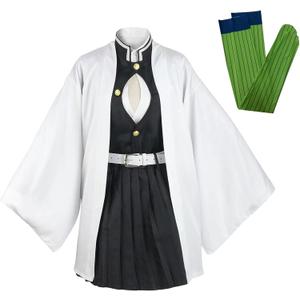 Anime Costume Mitsuri Tanjirou cosplay Nezuko Shinobu Zenitsu Giyuu Halloween outfit Adult (Large)
