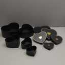 ysmile Valentine Gift Box with Lid, Heart Shaped Flower Box, Assorted Size Heart Nesting Box for Women Men Anniversary 8.2" White