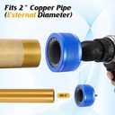 Copper Pipe Cleaner for Drill Set Includes External Stainless Steel Wire Bore Brushes, Internal Tube Cleaning Brushes, Replacement Plumbing Tools(2",Blue)