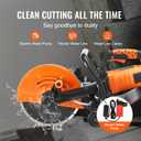 VEVOR Electric Concrete Saw, 12 in, 1800 W Motor Circular Saw Cutter with Max. 4.5 in Adjustable Cutting Depth, Wet Disk Saw Cutter Includes Water Line, Pump and Blade, for Stone, Brick