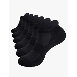 TANSTC Mens Socks, 3 Pairs Anti-Blister Cushioned Breathable Cotton Athletic Ankle Running Sports Sock