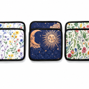 Set of 3, 2 Pack Pot Holders for Kitchen Clearance, Cute Hot Pads, Funny Oven Pot Holders, Potholders Sets for Kitchen Heat Resistant Boho Flower Colorful