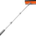 Eazer 46'' Professional Window Cleaner Tool, 2-in-1 Rotatable Squeegee for Window Cleaning Kit, Window Washing Equipment Kit with Threaded Extension Pole(20''-46'') for Shower/Windshield.