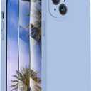 FireNova Designed for iPhone 13 Case, Silicone Upgraded [Camera Protection] Phone Case, Soft Anti-Scratch Microfiber Lining Inside, 6.1 inch, Light Blue