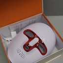 tinkoola Red Light Therapy Mask for Face & Neck, LED Face Light Therapy, USB C Rechargeable, Infrared Mask for Home Working Travel Yoga (Blush)