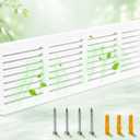 Return Air Grille Cover 32“ x 8.5” (Fits 30 x 6 Duct),Air Return Vent Cover
in White Finish, Straight Blade Design for Wall & Ceiling Installation (milky white)(MDF)