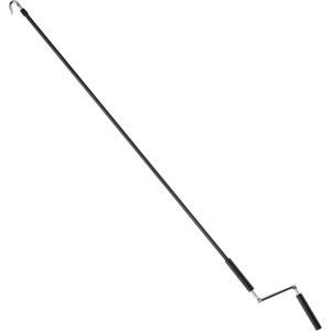 Pickmesh Exterior Roller Shade Universal Crank Wand Replacement Metal Crank Wand Telescoping Skylight Pole with Hook for Exterior Sun Shades Outdoor Indoor Roller up Blinds (Black)