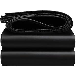 8x8FT Tarps Heavy Duty Waterproof, 16 Mil Black Heavy Duty Tarps with Grommets Reinforced Edges, UV Resistant Tear&Fade Resistant Covers for Camping Patio Roof Boat Outdoor 2 Pack